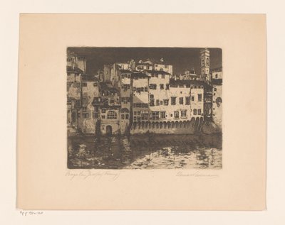 Borgo San Jacopo (Florencia) (título original del objeto) de Elena Wissmann (signed by artist)