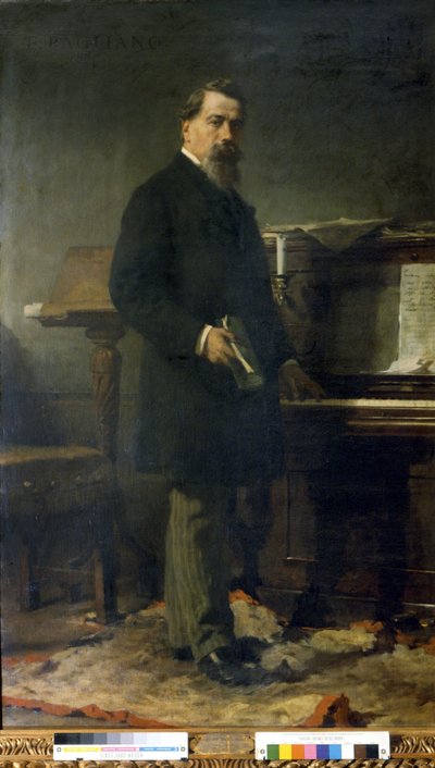 Amilcare Ponchielli (1834 - 1886). Compositor italiano. Pintura de Eleuterio Pagliano. de Eleuterio Pagliano