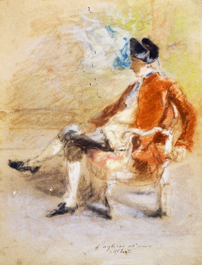 Figura con traje del siglo XVIII, c.1890 de Eleuterio Pagliano