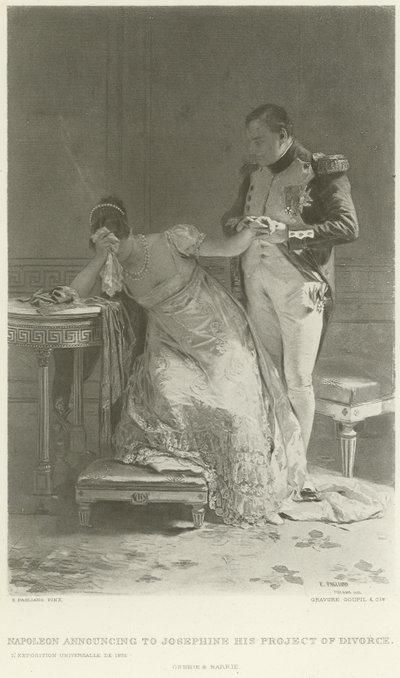 Napoleón anunciando a Josefina su proyecto de divorcio de Eleuterio Pagliano