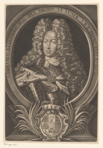 Retrato de Georg Ludwig, rey de Gran Bretaña e Irlanda de Elias Christopf Heiss