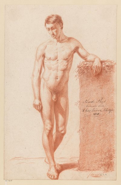 Desnudo masculino de pie, visto de frente (2º premio 1818) de Elias Friedrich Kruger