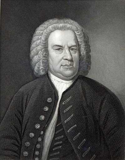 Retrato de Johann Sebastian Bach, compositor alemán de Elias Gottleib Haussmann
