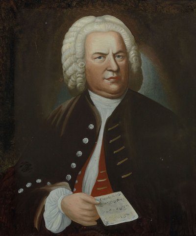 Retrato de Johann Sebastian Bach, mediados del siglo XVIII de Elias Gottlob Haussmann