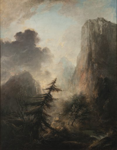 Paisaje con abeto, c.1780 de Elias Martin