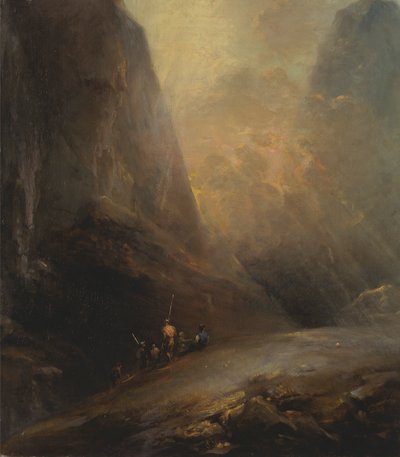 Paisaje montañoso con Banditti de Elias Martin