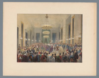 Salón de baile donde se baila la pavana, 1845 de Elias Spanier