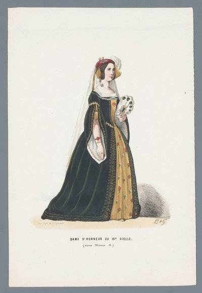 Dama de honor del siglo XVI (bajo Enrique II) (título sobre el objeto) de Elias Spanier