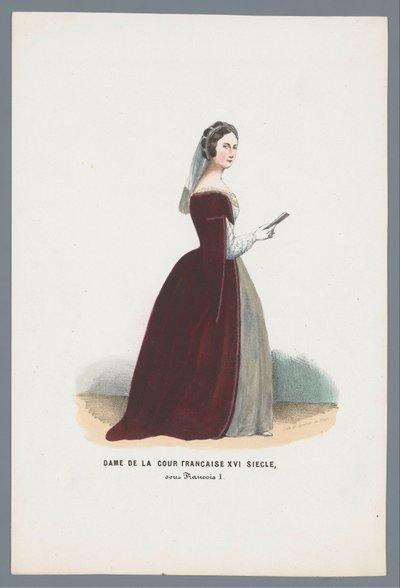 Dama de la corte francesa del siglo XVI, bajo Francisco I (título sobre objeto) de Elias Spanier
