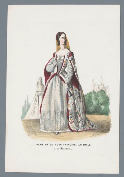 Dama de la corte francesa del siglo XVI, bajo Francisco I (título sobre objeto) de Elias Spanier