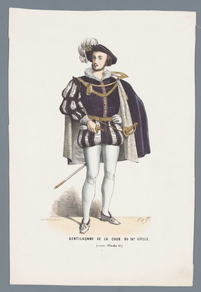 Caballero de la corte del siglo XVI (bajo Carlos IX) (título sobre el objeto) de Elias Spanier