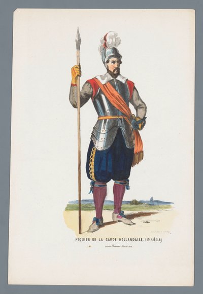 Piquero de la Guardia Holandesa. (Siglo 17.) bajo el Príncipe Maurice (título sobre el objeto) de Elias Spanier