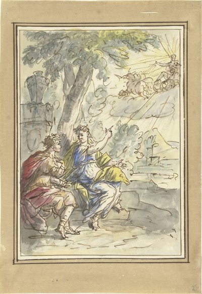 Clymene le cuenta a su hijo Phaëton sobre su padre Apolo de Elias van Nijmegen