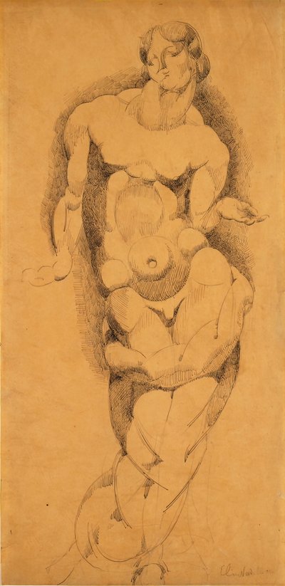 Desnudo masculino de pie, c. 1909 de Elie Nadelman