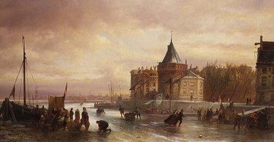 Escena de patinaje de Elies Pieter van Bommel