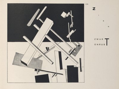 Sobre dos cuadrados, 1922 de Eliezer Markowich Lissitzky