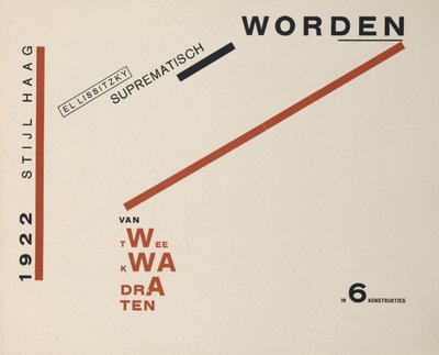 Sobre dos cuadrados, 1922 de Eliezer Markowich Lissitzky