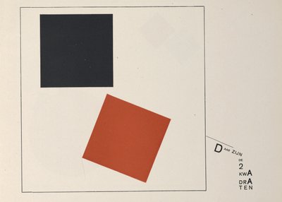 Sobre dos cuadrados, 1922 de Eliezer Markowich Lissitzky