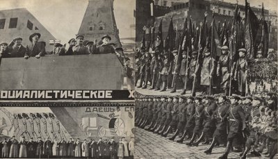 Ilustración de la URSS construye el socialismo, 1933 de Eliezer Markowich Lissitzky