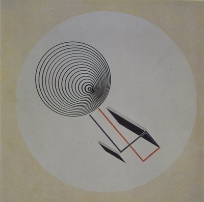Proun 93. Espiral flotante, 1924 de Eliezer Markowich Lissitzky