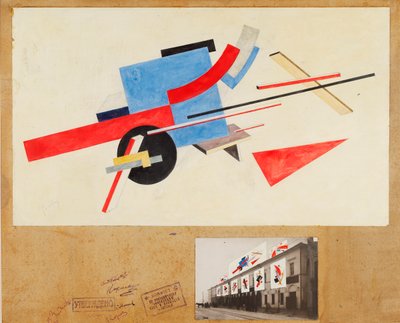 Proun. Diseño de decoración de calle, 1921 de Eliezer Markowich Lissitzky