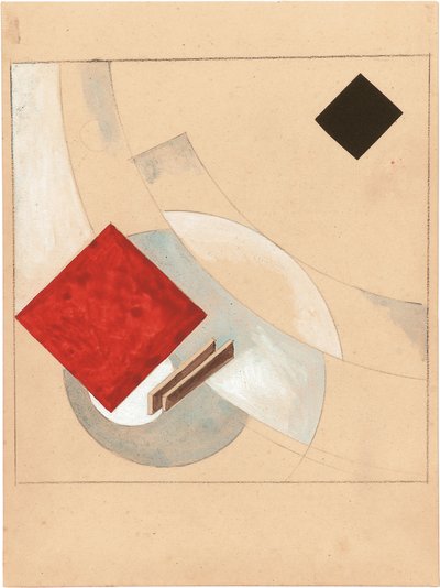 Estudio para la Historia de Dos Cuadrados, c. 1920 de Eliezer Markowich Lissitzky