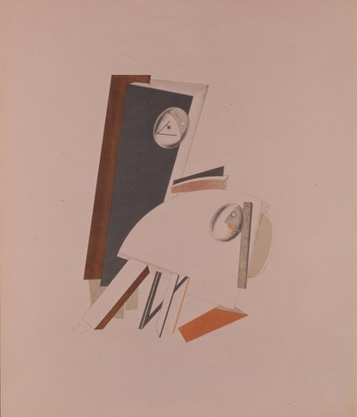 Los cobardes. Figurina para la ópera Victoria sobre el sol de A. Kruchenych, 1920-1921 de Eliezer Markowich Lissitzky