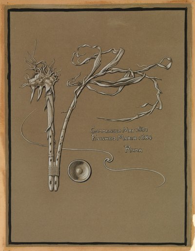 (Ilustración para Rubáiyát de Omar Khayyám) Firma del artista de Elihu Vedder