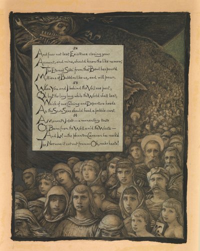 (Ilustración para Rubáiyát de Omar Khayyám) Reseña de la muerte de Elihu Vedder