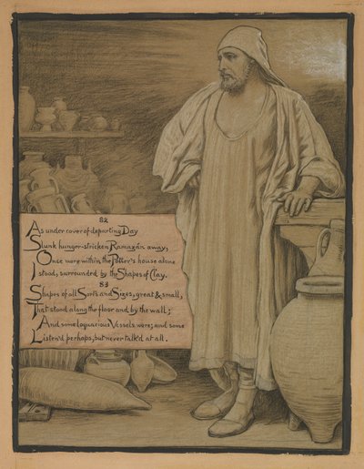 (Ilustración para Rubáiyát de Omar Khayyám) En la casa del alfarero de Elihu Vedder