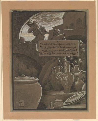 (Ilustración de Rubáiyát de Omar Khayyám) El final del Ramazán de Elihu Vedder