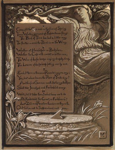 (Ilustración para Rubáiyát de Omar Khayyám) La invitación de Elihu Vedder
