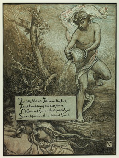 (Ilustración de Rubáiyát de Omar Khayyám) El poderoso Mahmud de Elihu Vedder