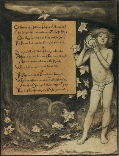 (Ilustración para Rubáiyát de Omar Khayyám) El presente escucha las voces del pasado de Elihu Vedder