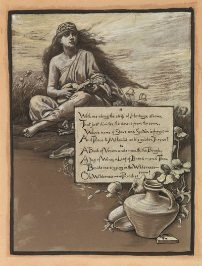 (Ilustración para Rubáiyát de Omar Khayyám) La canción en el desierto de Elihu Vedder