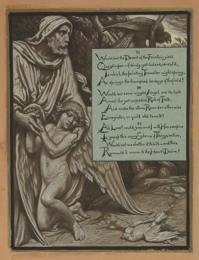 (Ilustración de Rubáiyát de Omar Khayyám) El esquema del perdón de Elihu Vedder