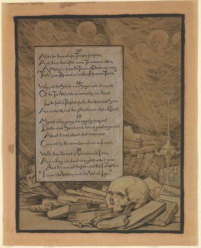 (Ilustración de Rubáiyát de Omar Khayyám) Teología de Elihu Vedder