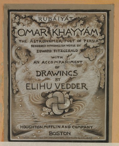 (Ilustración para Rubáiyát de Omar Khayyám) Portada de Elihu Vedder