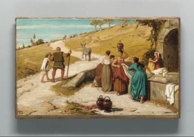 La fábula del molinero, su hijo y el burro de Elihu Vedder