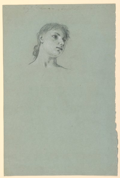 Dibujo, Estudio de una niña, ca. 1885 de Elihu Vedder