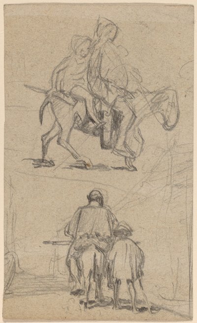 Padre, hijo y burro de Elihu Vedder