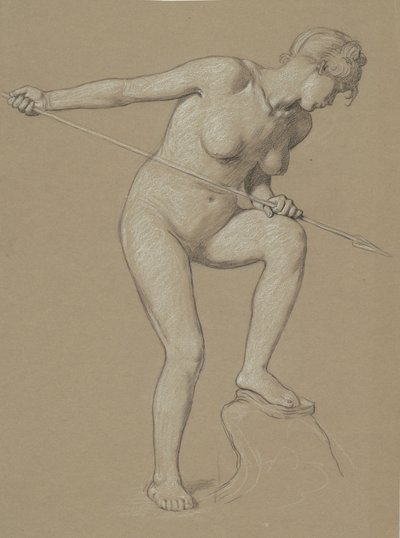 Niña Arponeando Delfín de Elihu Vedder