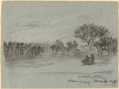Viaje por el Nilo, Esneh, Egipto de Elihu Vedder