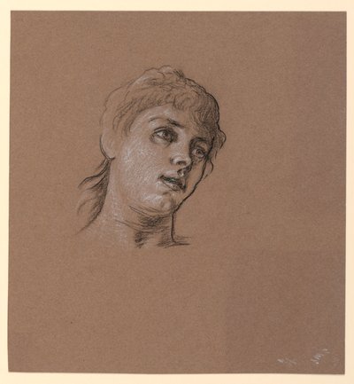Boceto de Retrato de una Niña de Elihu Vedder