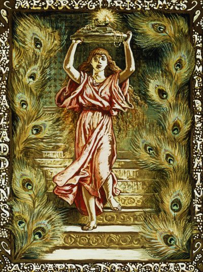 Diseño de Prang para Navidad de Elihu Vedder