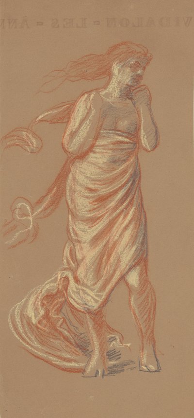 Figura Femenina Vestida de Pie, c.1872-77 de Elihu Vedder
