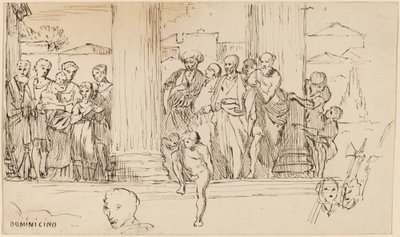 Estudio después de Domenichino, c. 1858 de Elihu Vedder
