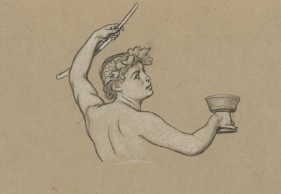 estudio para figura de otoño de Elihu Vedder