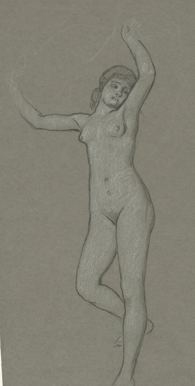 Estudio para Figura de Luna de Elihu Vedder