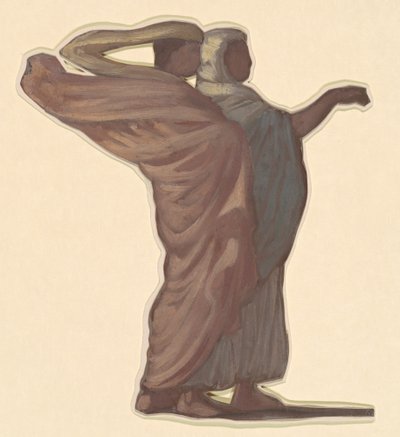 Estudio para "Chicas Griegas Bañándose" de Elihu Vedder